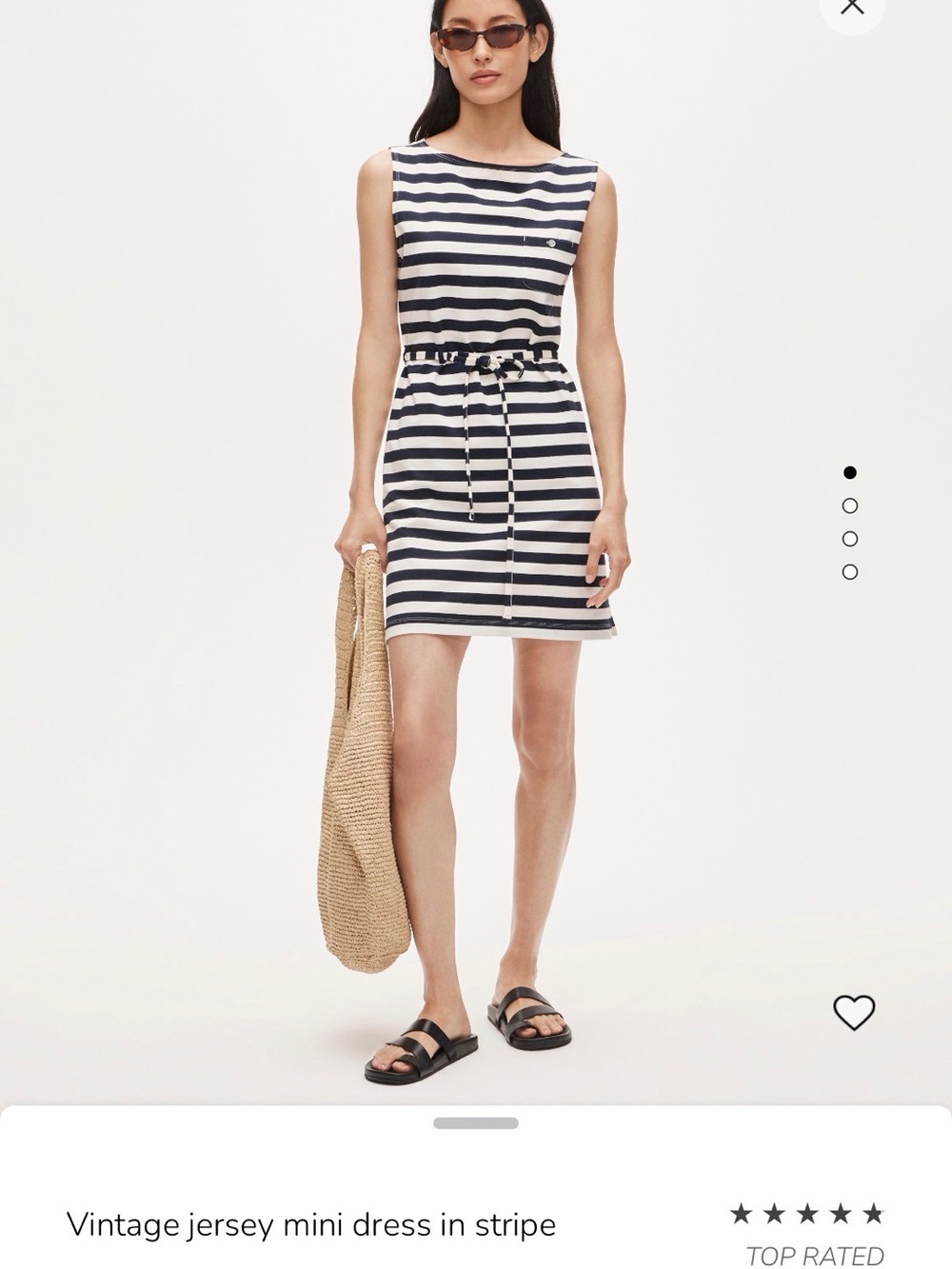 J. Crew Vintage jersey mini dress in stripe